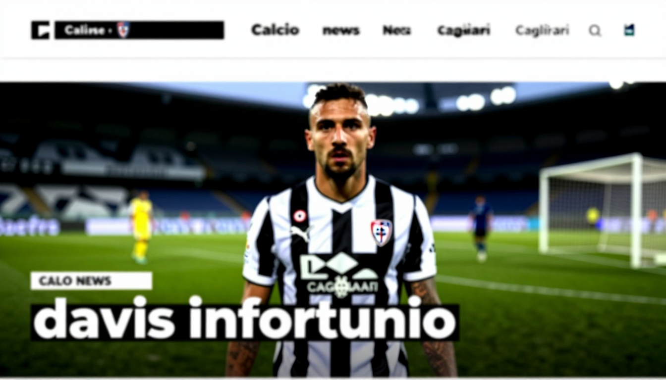 Infortunio di Davis nell'Udinese-Cagliari