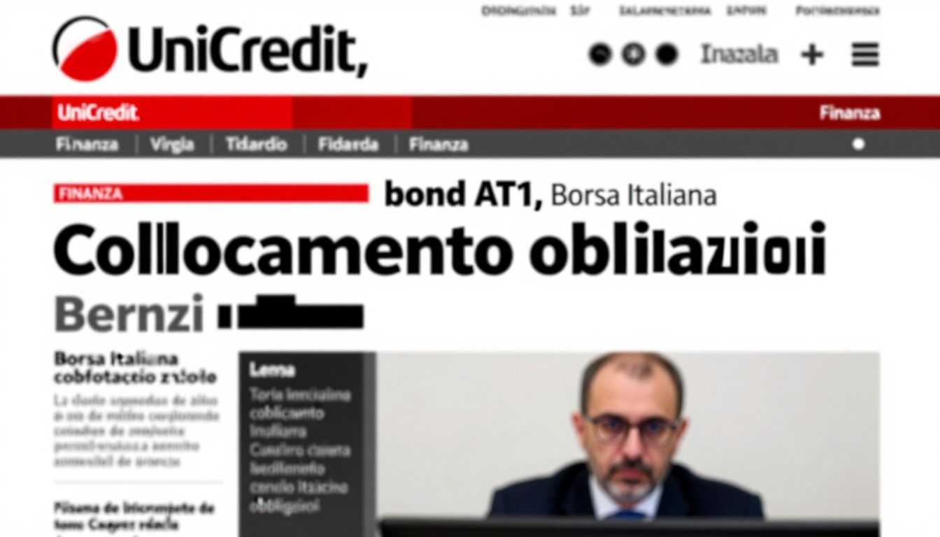 UniCredit colloca bond AT1 perpetuo per 750 milioni di euro. Ordini per 3,5 miliardi